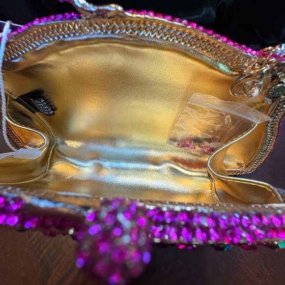 Natasha Couture Pink Rhinestone Evening Clutch